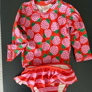 Hanna Andersson Pink and Red Strawberry Kids Bikini